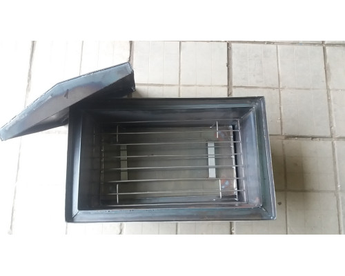 Коптильня гарячого копчення сталь 2мм 52/32/32см. Коптилка з гідрозатвором для дому.