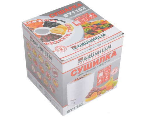 Сушка для овочів, фруктів та грибів GRUNHELM 520 Вт