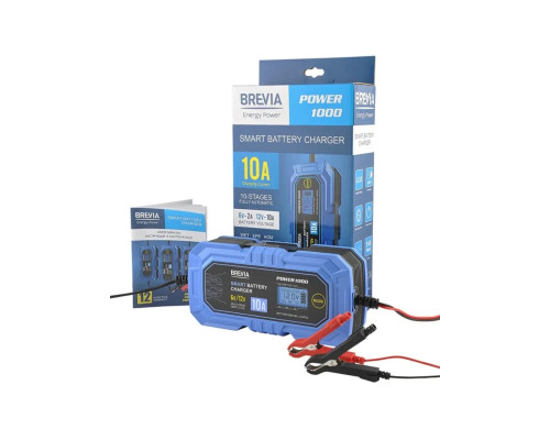 Зарядний пристрій АКБ Brevia 21000EP Power 1000 6V/12V 10A LiFePO4