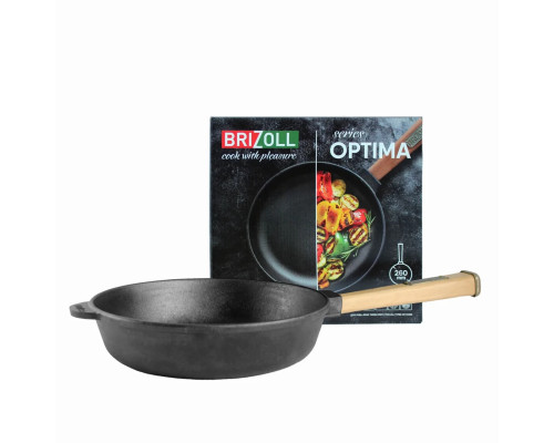 Сковорода чавунна 260х65,5мм з ручкою Optima ТМ BRIZOLL