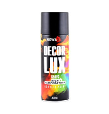 Фарба термостійка чорна NOWAX Decor Lux 650 °C (аерозоль 450 мл.)