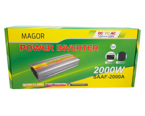 Перетворювач напруги 12v-220v 2000w Magor/Інвертор