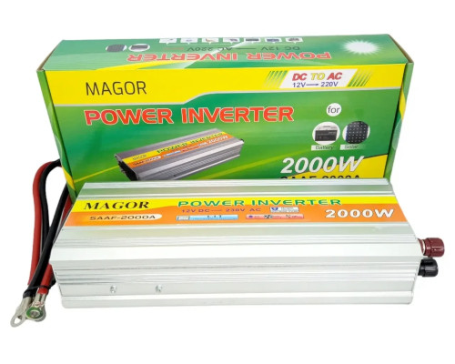 Перетворювач напруги 12v-220v 2000w Magor/Інвертор